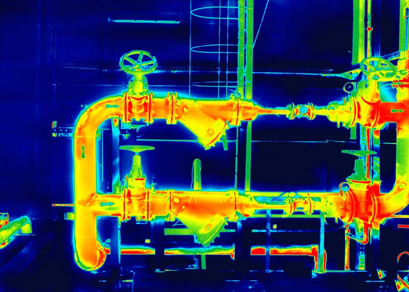 Thermography Industrial Pipes