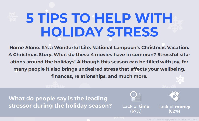 5 Tips To Help With Holiday Stress Infographic