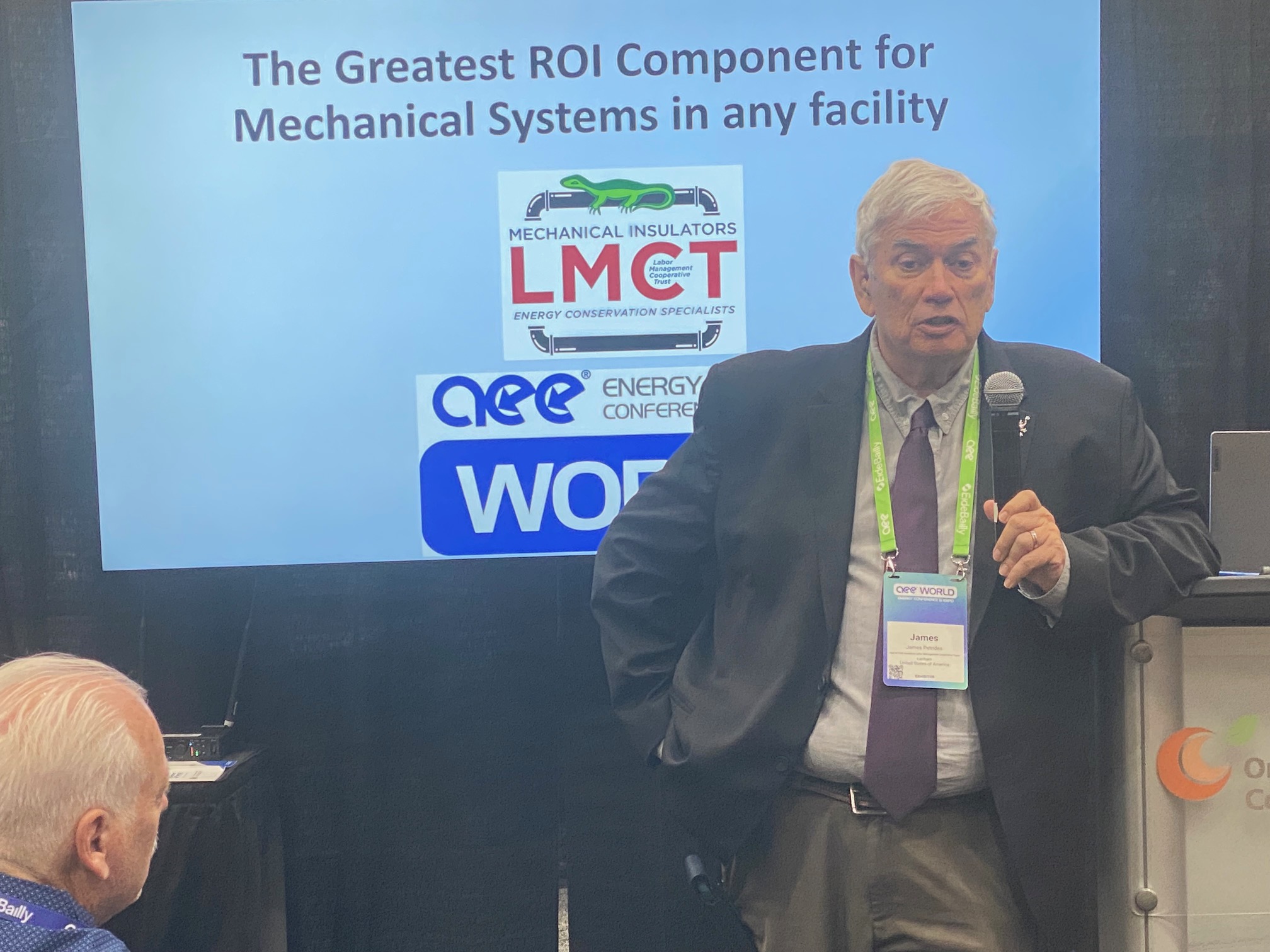 Senior Mechanical Insulation Specialist James Petrides, CEM, CEA, CTII, CIEA, speaks at AEE World 2026 | LMCT